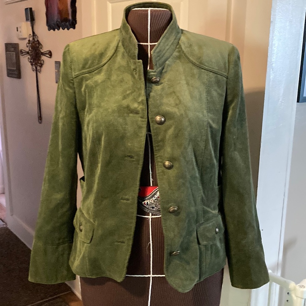 Vintage Landhaus dark green corduroy jacket size shown in pictures.
